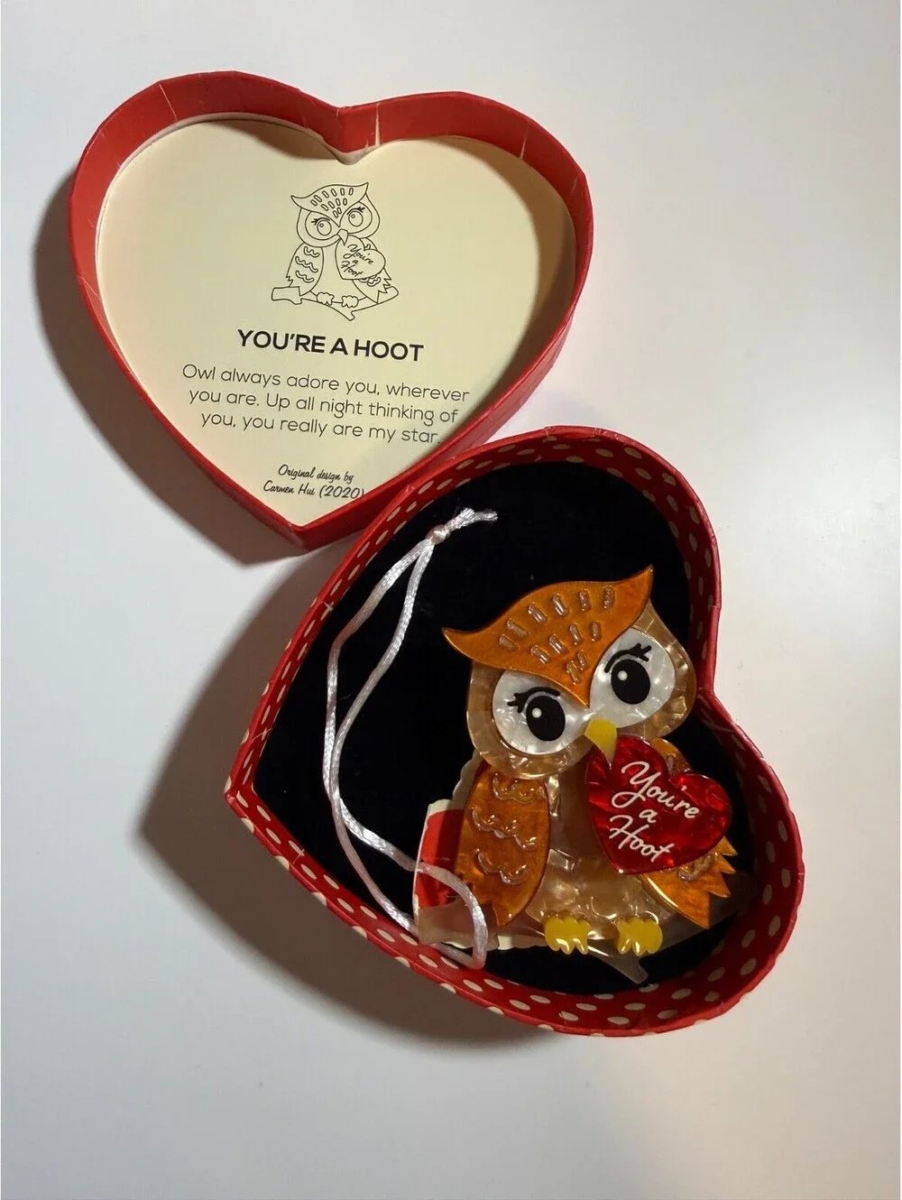 You're a Hoot Brooch - Erstwilder Valentine's Day 2020 Owl Retro Cute Love Pin